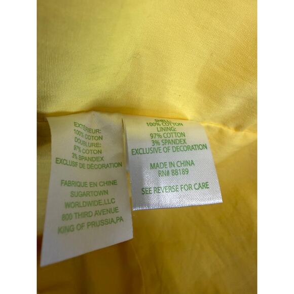 Lilly Pulitzer Railee Shift Dress Floral Cross Eyelet St. Tropez Yellow Size 4 - Picture 10 of 11